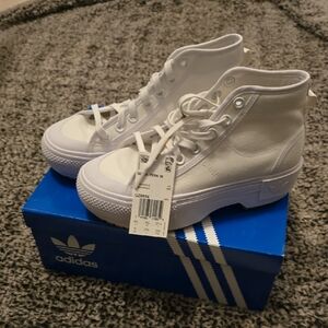 Adidas Nizza Trek High-Top Sneakers - White